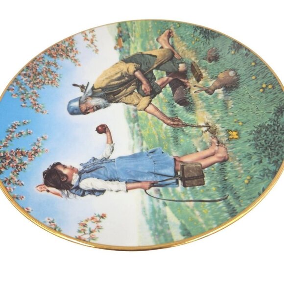 Johnny Appleseed American Folk Heroes Series Porcelain Collector's Plate Vintage - Picture 6 of 11